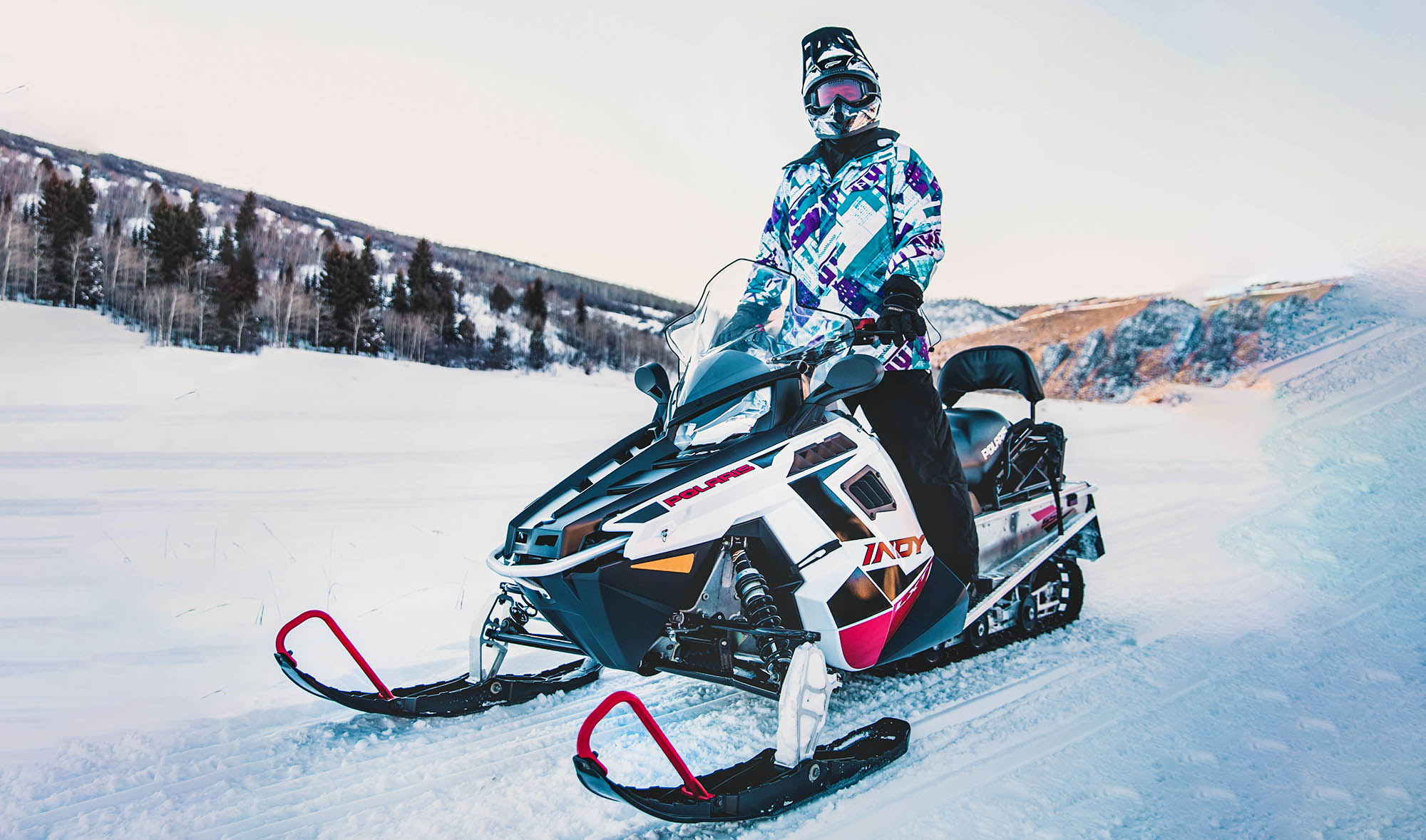 Snowmobiling on the terrain of Southwest Colorado